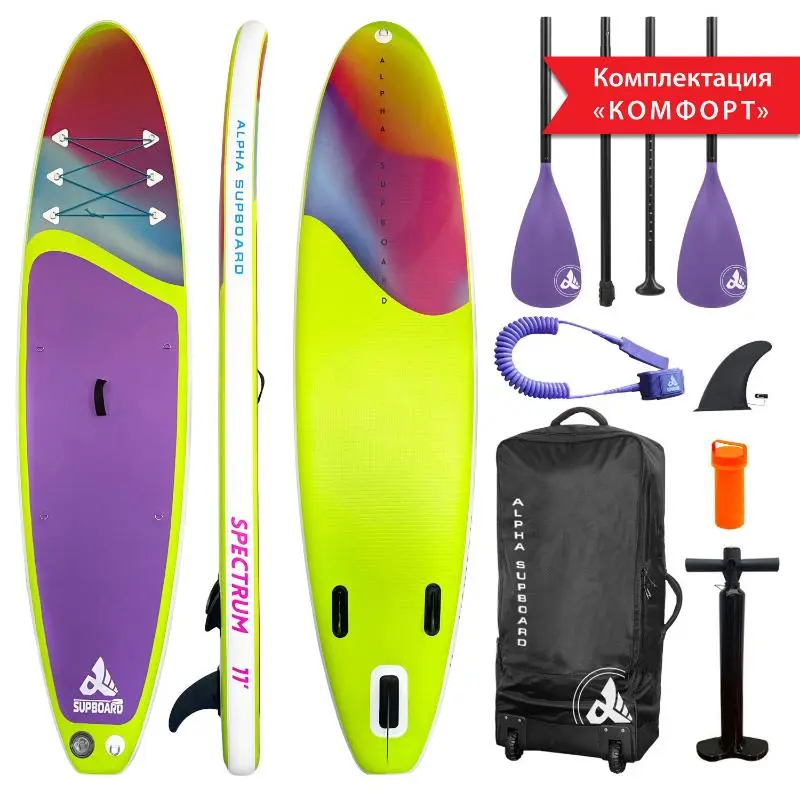 Надувная SUP-доска Сап борд (SUP board) SPECTRUM-11 COMFORT GREEN от магазина Супер Спорт